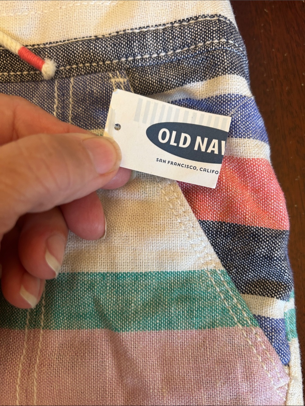 Old Navy Kids Striped Mid-Length Drawstring Shorts - Multicolor Size XL NWT - Picture 3 of 7